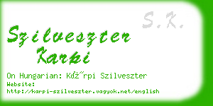 szilveszter karpi business card